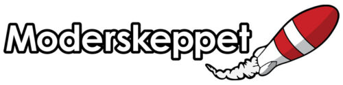 logotyp - en raket och texten Moderskeppet