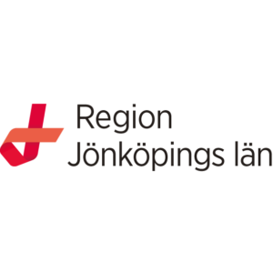 röd ögla samt texten Region Jönköpings län. Logotyp.